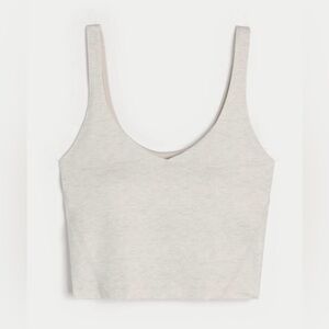 Dry Goods Cream Sleeveless Crop Top in size large